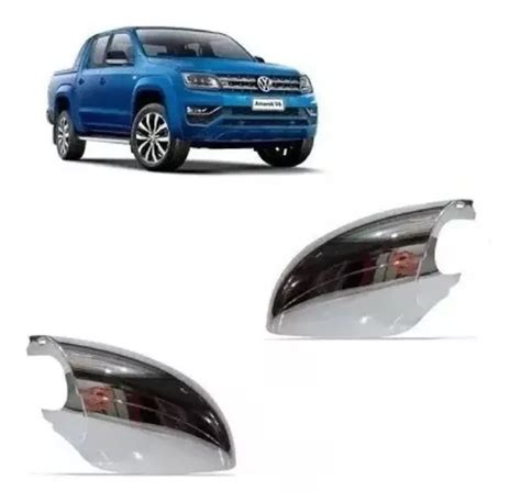 Par Capa Inferior Cromada Espelho Retrovisor Amarok Original