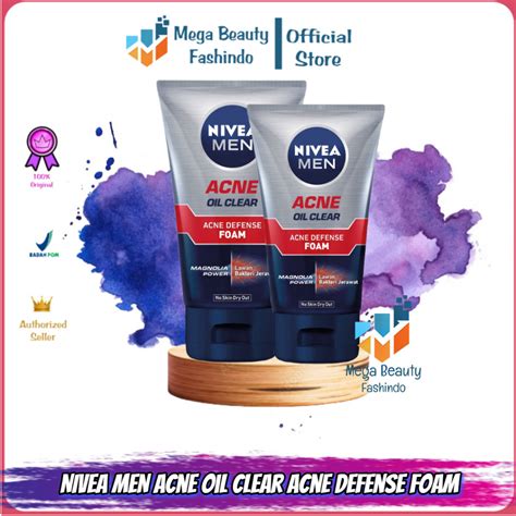 Nivea Men Facial Foam Oil Clear Acne Defense Foam 50ml 100ml Shopee Philippines