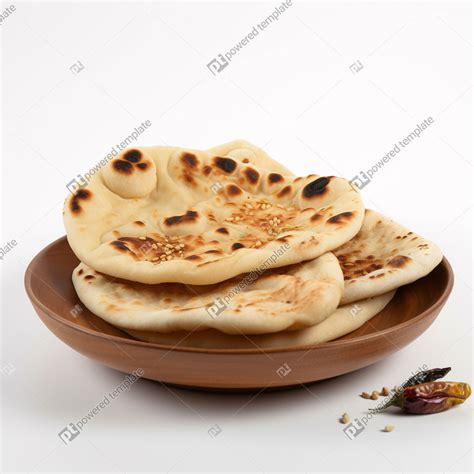 Authentic Naan Bread Recipe On Aesthetic Plate Kostenlos Stockfoto 112190