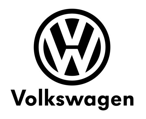 Volkswagen marca logo coche símbolo con nombre negro diseño alemán ...