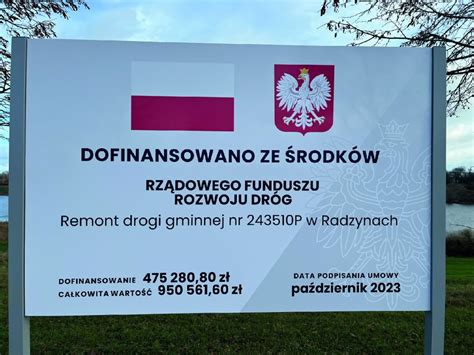 Remont drogi gminnej nr 243510P w Radzynach Dofinansowano ze środków