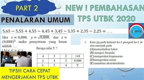 Soal Penalaran Umum Utbk PELAJARANKU