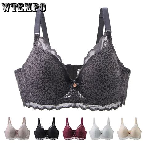 Push Up sutyen kadın dantel Bralette seksi görmek örgü ince D fincan