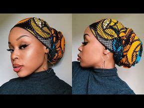 Quick Easy Low Bun Headwrap Turban Tutorial Short Hair TWA