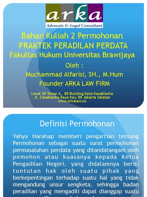 Praktek Peradilan Perdata 2 Permohonan Pdf