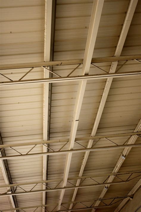 Underside of Metal Roof with Support Beams and Girders Picture | Free Photograph | Photos Public ...