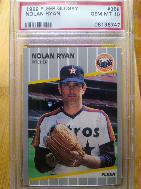 Fleer Glossy Nolan Ryan Houston Astros Psa Gem Mint Etsy