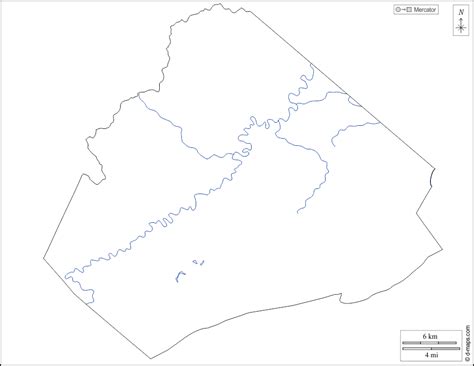 Condado De Mercer Mapa Livre Mapa Em Branco Livre Mapa Livre Do