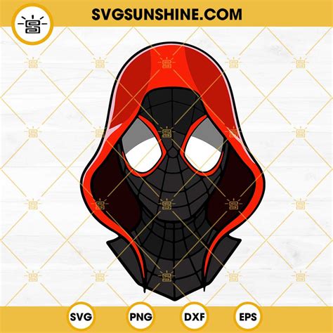 Miles Morales Svg Spider Man Svg Marvel Comics Svg Png Dxf Eps Cut Files