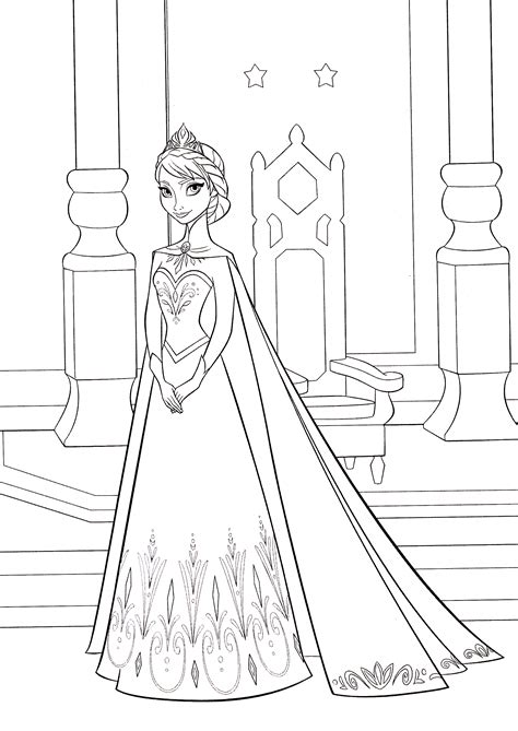 Walt Disney Coloring Pages Queen Elsa Walt Disney Characters Photo