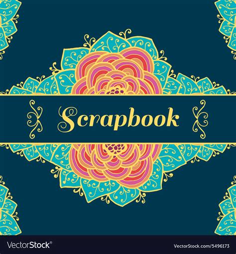 Scrapbook background with flowers Royalty Free Vector Image