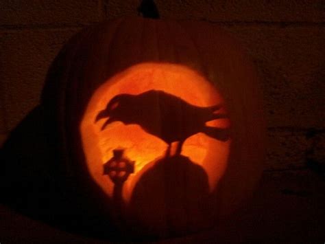 Raven Pumpkin Halloween Stuff Pumpkin Carving Raven Fall Autumn