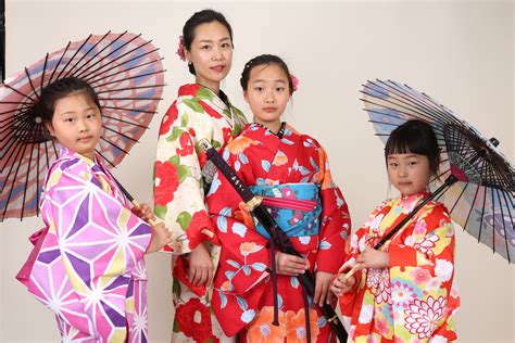 Children Kimonos Outfit In Childrens Day Of Japan Kyoto Kimono