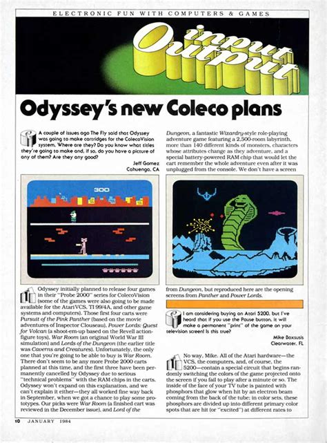 The Odyssey2 Timeline The Odyssey² Homepage