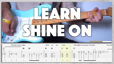 Pink Floyd Shine On You Crazy Diamond Full Tutorial Guitar Cover And Tab Youtube