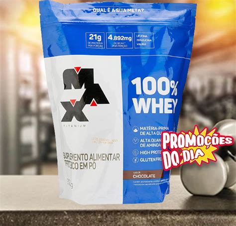 [encerrado] 100 Whey 900g Refil Chocolate Max Titanium Max Titanium Promoções Do Dia