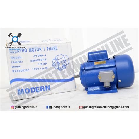 Jual DINAMO MOTOR MODERN Penggerak Mesin 1 4Hp 4P 1Ph 1400rpm Dinamo