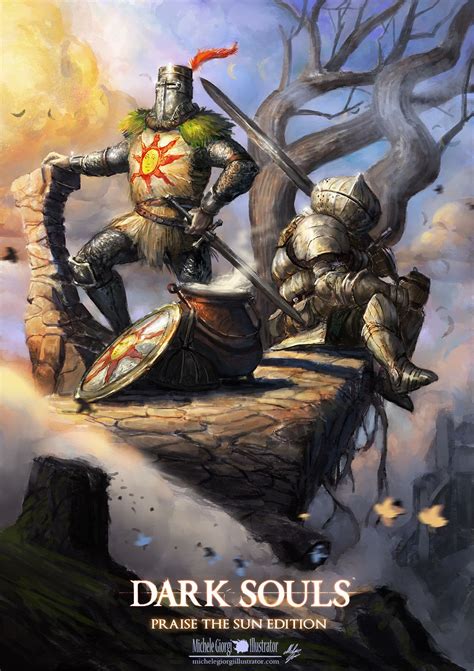 Dark Souls Fan Art Praise The Sun Edition Michele Giorgi On