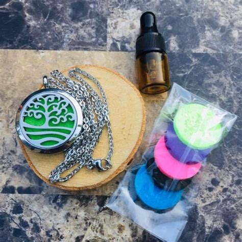 Tree Of Life Essential Oil Necklace Locket Diffuser