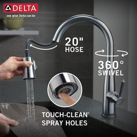 Delta Essa Touch2o Arctic Stainless Single Handle Pull Down Touch