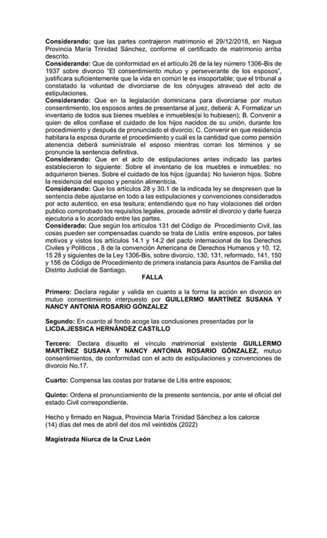 Divorcio Por Mutuo Consentimiento 2 Pdf