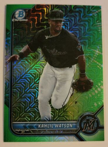 2022 Bowman Chrome Mega Box Kahlil Watson GREEN Mojo Refractor D 48