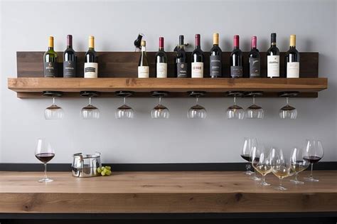 Premium Photo DIY Floating Wine Bottle Holder In A Contemporary Bar