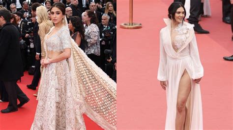 IN PICS Sara Ali Khan Esha Gupta Make Stunning Debut At Cannes Film