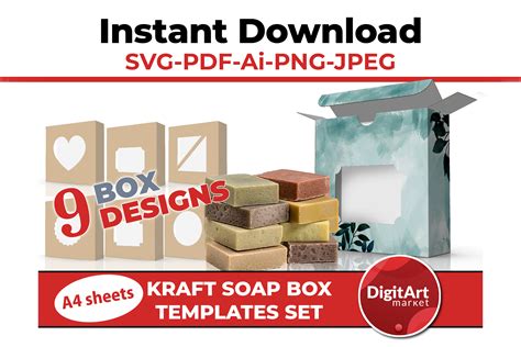 Soap Box Template Svg 3x3x1 Graphic By Digitartmarket · Creative Fabrica