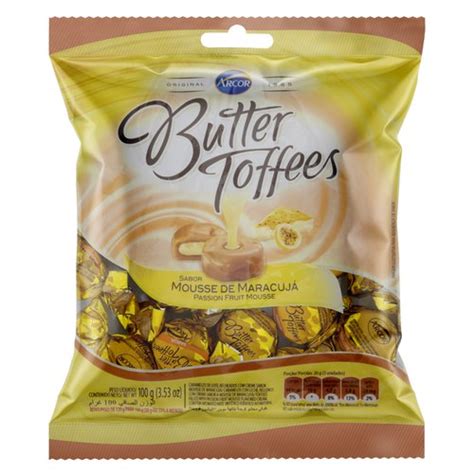 Bala Caramelo De Leite Com Recheio De Creme Mousse De Maracujá Arcor