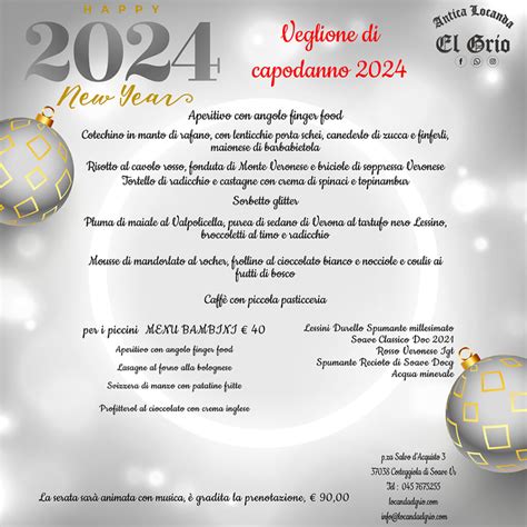 Veglione Di Capodanno 2024 Antica Locanda El Grio Ristorante A Soave