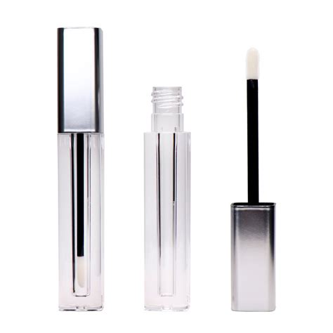 Wholesale Empty Mini Cute Lip Gloss Containers Small Square Matte Black