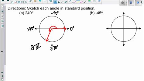 Sketching Angles In Standard Position YouTube