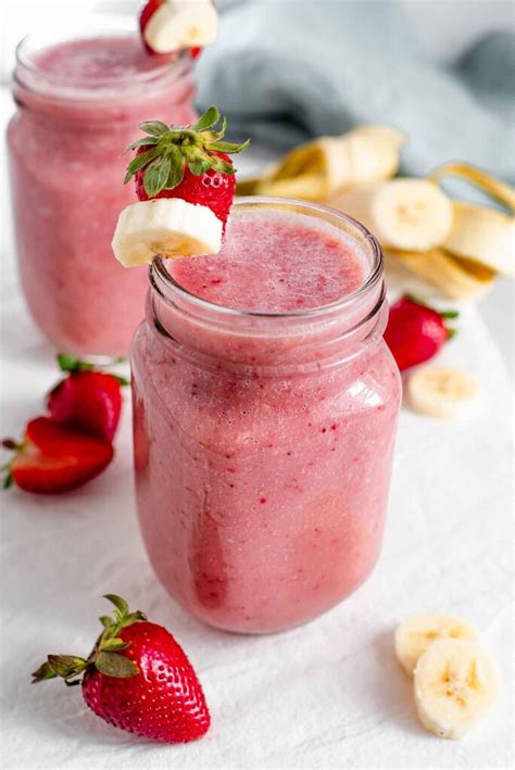 Dairy Free Strawberry Banana Smoothie You Ll Love Tasty Thrifty Timely