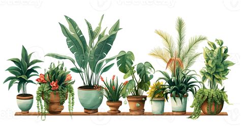 House Plants Set Illustration Collection Transparent Background