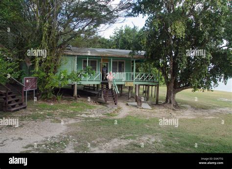 Belize, Crooked Tree Wildlife Sanctuary Visitors Center Stock Photo - Alamy