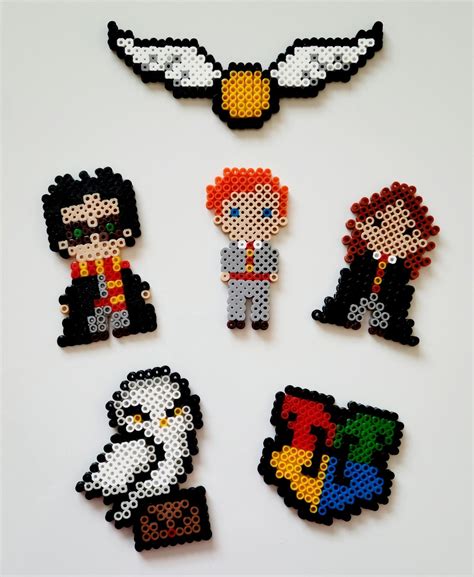 Harry Potter Pizel Art Perler Magnet Set - Etsy