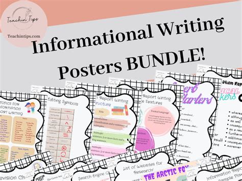 Informational Writing Posters Bundle Factual Texts Anchor Charts