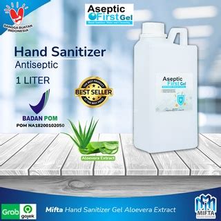 Jual SABUN CUCI TANGAN HAND SANITIZER GEL BPOM 1 LITER ASEPTIC