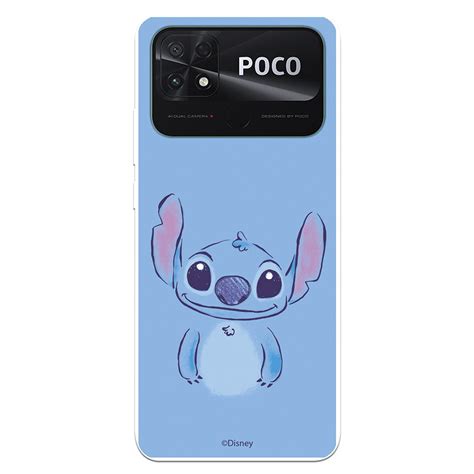 Disney Estojo Lilo E Stitch Azul Xiaomi Poco C40 Stitch Transparente