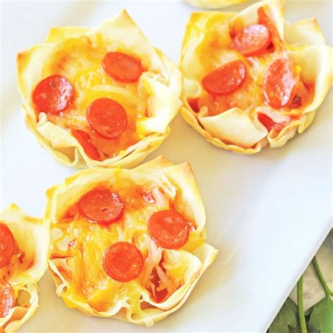 Two Bite Pizza Wonton Cups Just Is A Four Letter Word