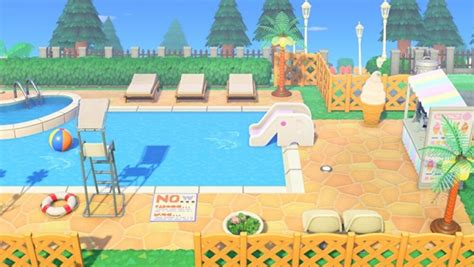 『あつまれ どうぶつの森』マイデザインで立派なプールを作り夏を満喫するユーザーたち！ ばるらぼ！