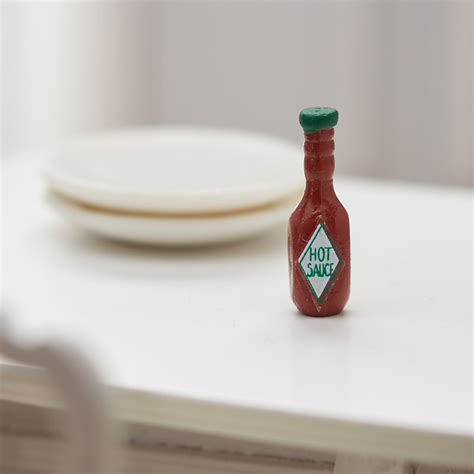 Dollhouse Miniature Hot Sauce Bottle Food Drink Miniatures Dollhouse Miniatures Doll