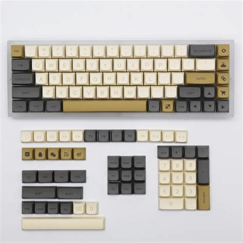 GTSP XDA Profile Keycaps 125 Retro PBT Key Cap Cover Set Dye