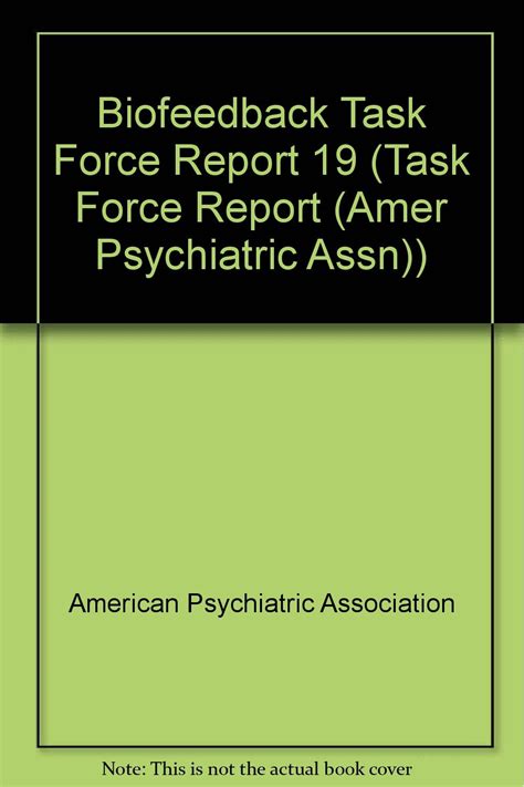 Buy Biofeedback Task Force Report 19 Task Force Report Amer