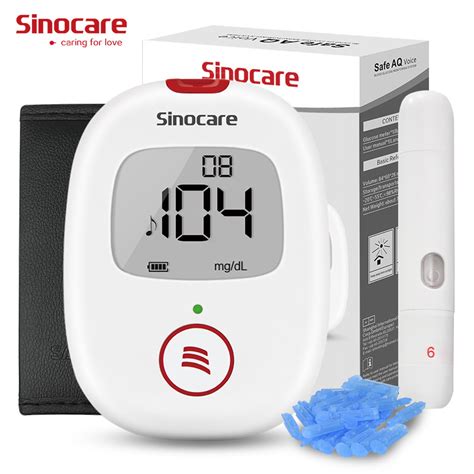 Sinocare Blood Sugar Test Strip Glucose Meter Monitors Sensor Smart