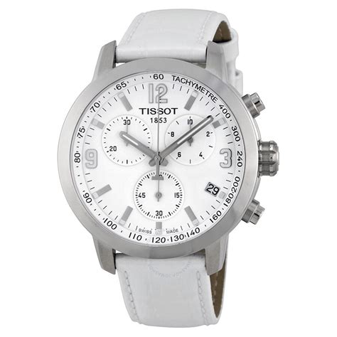 Tissot PRC 200 Chronograph White Dial Steel Watch T055 417 16 017 00