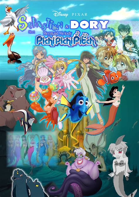 Disney Pixars Sebastian And Dory Meet Mermaid Melody Pichi Pichi Pitch