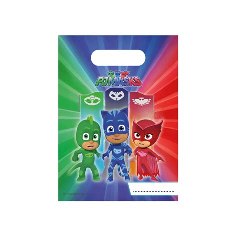 Sacos De Festa PJ Masks 6 UN 23x16cm