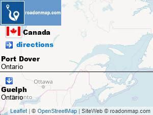 Directions and distance from Port Dover ON to Guelph ON